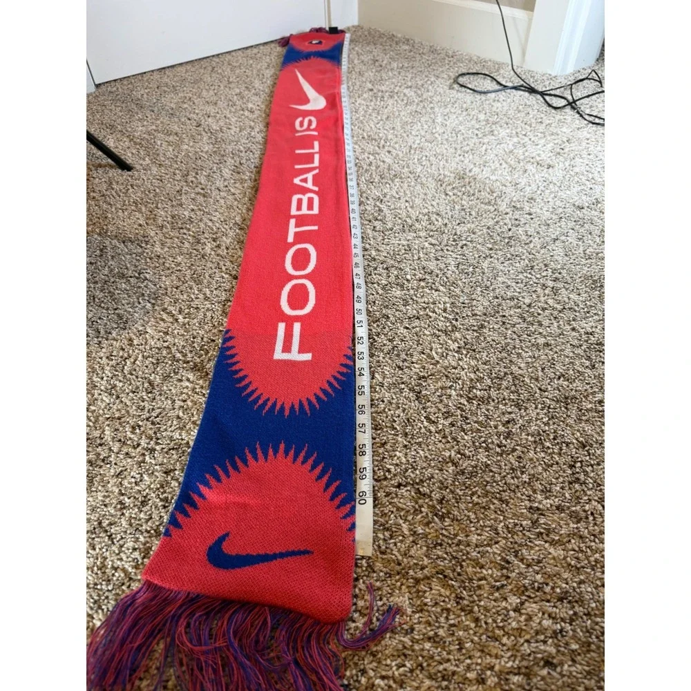 Nike AFC Richmond Scarf Ted Lasso Football Is Life Red Blue Soccer Fringed Scarf